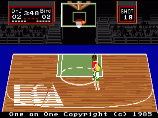 One-on-One title screen for Amiga